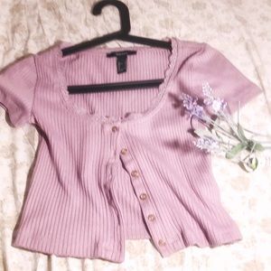 A purple lavender crop top